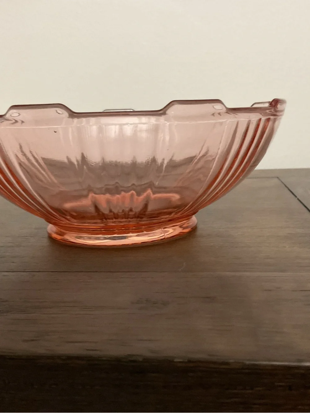 Pink Glass Decorative Bowl - Home Accents 8” x 3”
